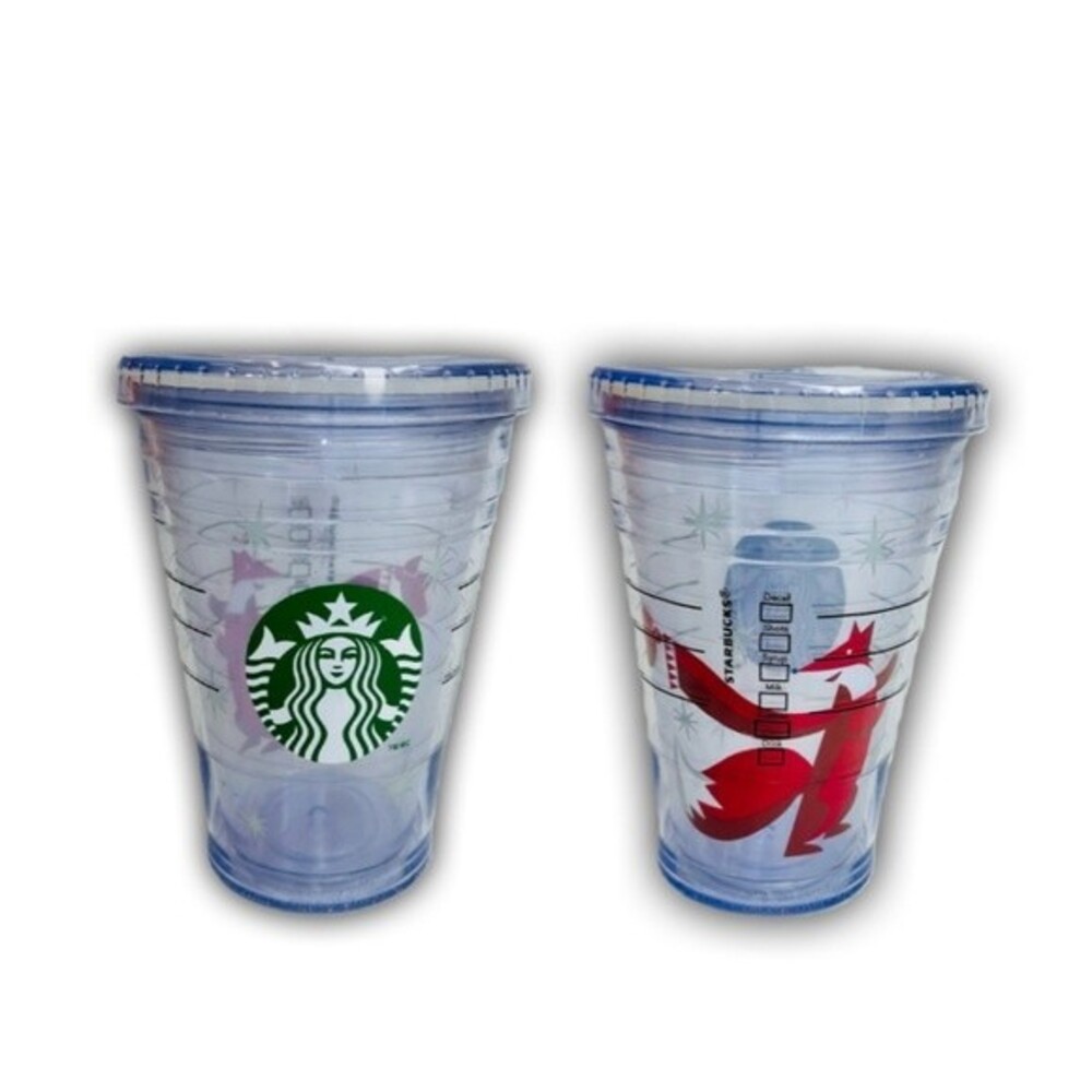 Starbucks 2012 12oz Holiday Tumbler Red Fox